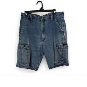 Wrangler Blue Denim Cargo Shorts